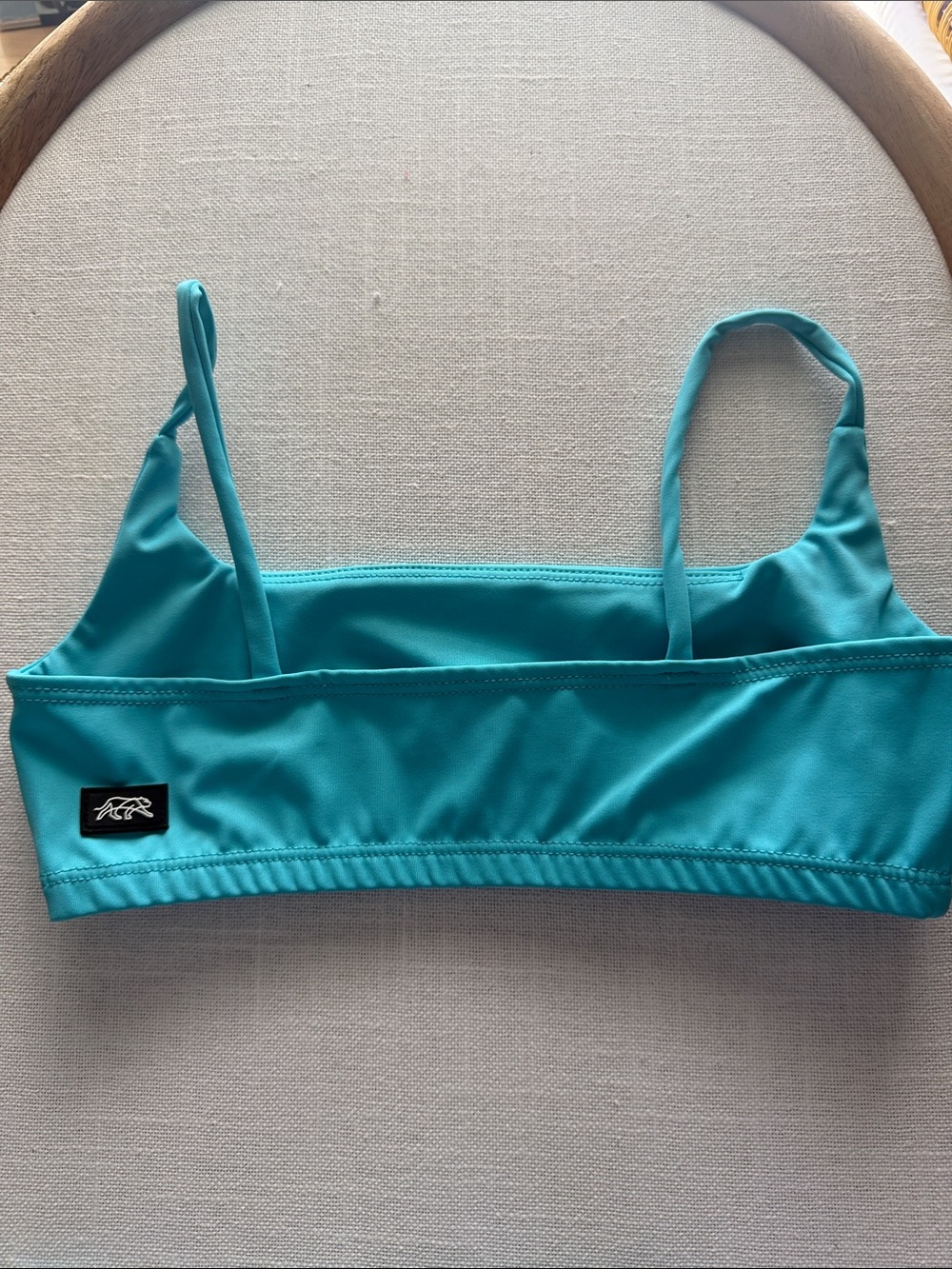 Teal Bralette Swim Top with Thin Straps